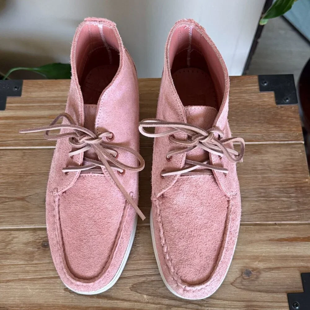 Todd Synder + Sebago Tatanka Chukka Pink Suede High Top Boat Shoe Size 8